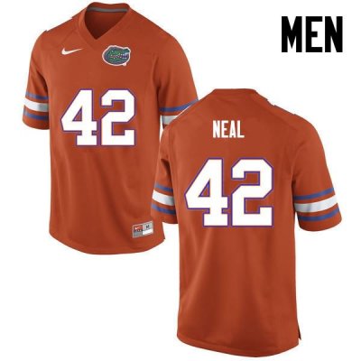 Men's Florida Gators #42 Keanu Neal NCAA Nike Orange Authentic Stitched College Football Jersey QIB8362AW